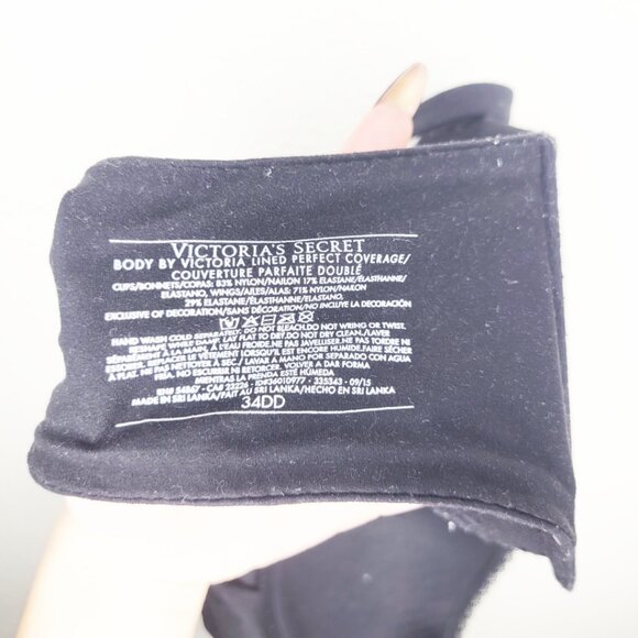 PICK 3 FOR $20 Body By Victoria's Secret Bra Lined Perfect Coverage Black 34DD - Picture 6 of 6